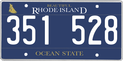RI license plate 351528