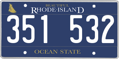 RI license plate 351532