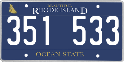 RI license plate 351533