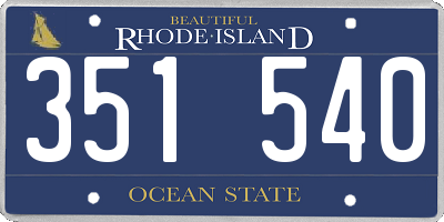 RI license plate 351540