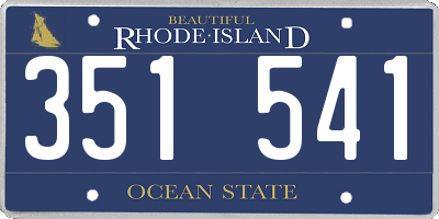 RI license plate 351541