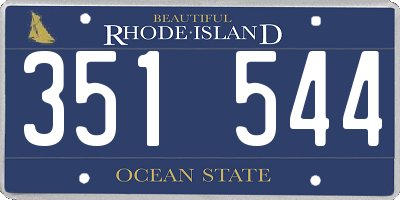 RI license plate 351544