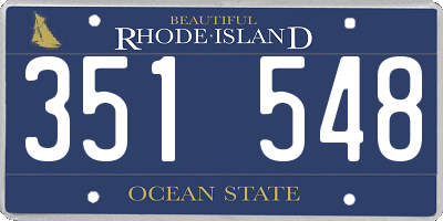 RI license plate 351548