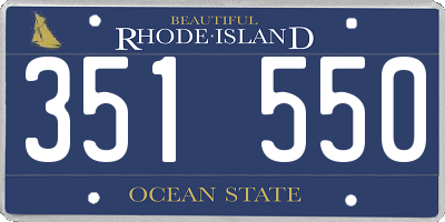 RI license plate 351550