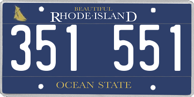 RI license plate 351551