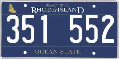 RI license plate 351552