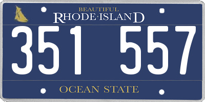 RI license plate 351557