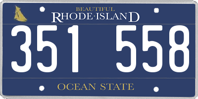 RI license plate 351558