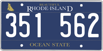 RI license plate 351562