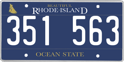 RI license plate 351563