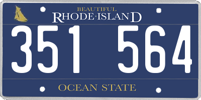 RI license plate 351564