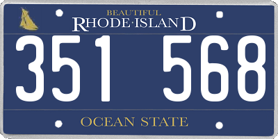RI license plate 351568