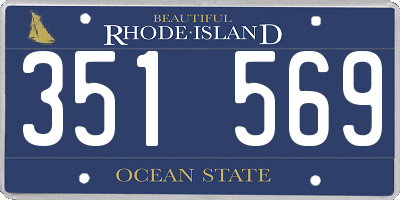 RI license plate 351569