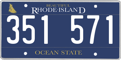 RI license plate 351571