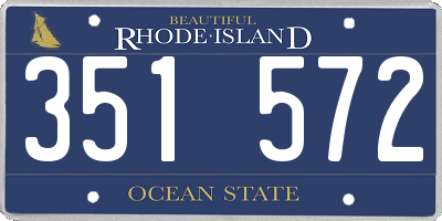 RI license plate 351572