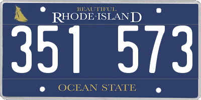 RI license plate 351573