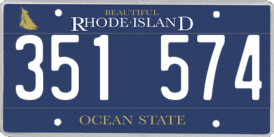 RI license plate 351574