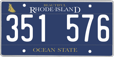 RI license plate 351576