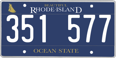 RI license plate 351577
