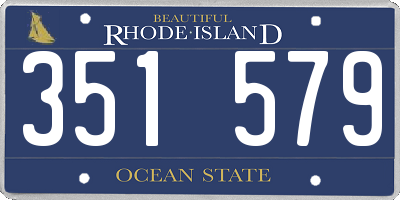 RI license plate 351579