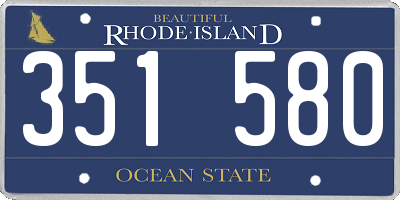 RI license plate 351580