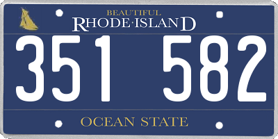 RI license plate 351582