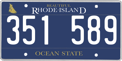 RI license plate 351589