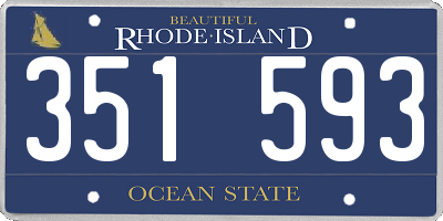 RI license plate 351593