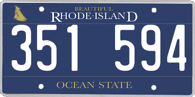 RI license plate 351594