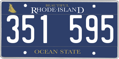 RI license plate 351595
