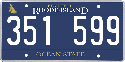 RI license plate 351599