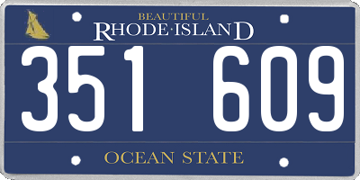 RI license plate 351609