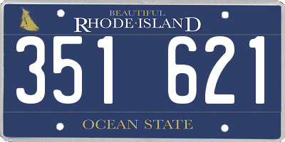 RI license plate 351621