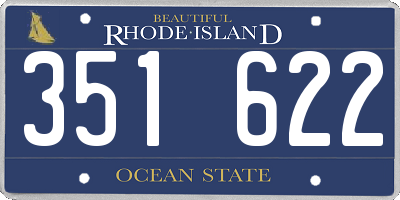 RI license plate 351622