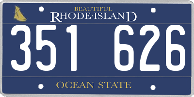 RI license plate 351626