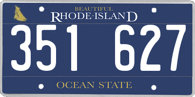 RI license plate 351627