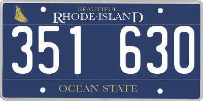 RI license plate 351630