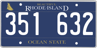 RI license plate 351632