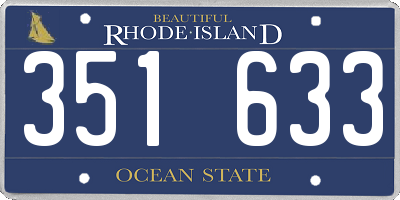 RI license plate 351633