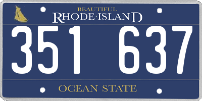 RI license plate 351637