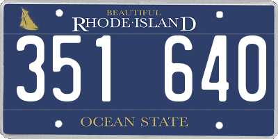 RI license plate 351640