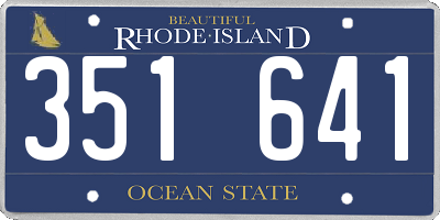 RI license plate 351641