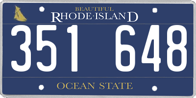 RI license plate 351648