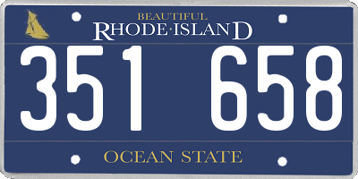 RI license plate 351658