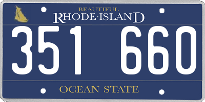 RI license plate 351660