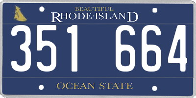 RI license plate 351664