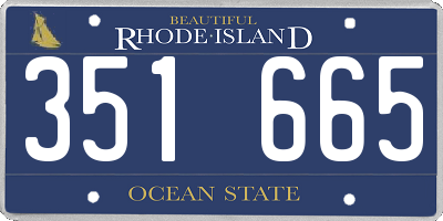 RI license plate 351665