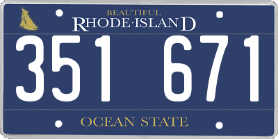 RI license plate 351671