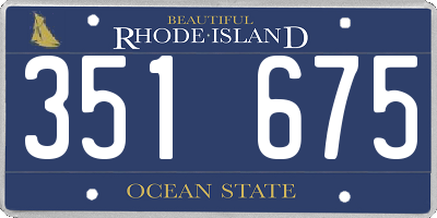 RI license plate 351675