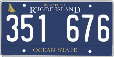RI license plate 351676